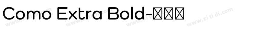 Como Extra Bold字体转换